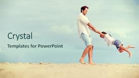  Presentation with healthy lifestyle - Audience pleasing slide deck consisting of children - healthy father and daughter playing backdrop and a lemonade colored foreground