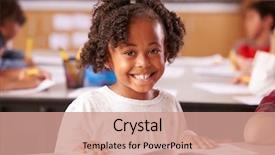  Presentation with african children - Beautiful theme featuring children - portrait of african american elementary backdrop and a coral colored foreground