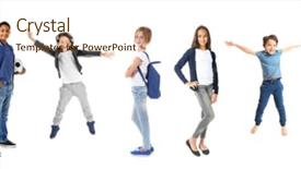  Presentation with white differene - Cool new theme with children - schoolchildren of different ages backdrop and a lemonade colored foreground