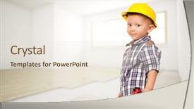  Presentation with risk in construction - Colorful slide set enhanced with  backdrop and a  colored foreground