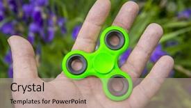  Presentation with adhd - Slide set featuring children adhd - green spinner in hand background and a  colored foreground