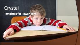  Presentation with adhd - Cool new slide deck with children adhd - tired and bored student backdrop and a dark gray colored foreground