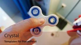  Presentation with 3d white - Slide deck having children adhd - white fidget spinner background and a  colored foreground