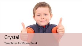  Presentation with old - Presentation having children ages - 5-6 years old boy background and a  colored foreground