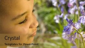  Presentation with race - Slide set consisting of children allergy - beautiful mixed race little girl background and a gold colored foreground