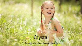  Presentation with park - Slide deck featuring children allergy - cute little girl background and a yellow colored foreground