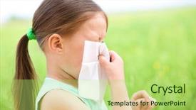  Presentation with allergy - Amazing presentation having children allergy - little girl is blowing her backdrop and a mint green colored foreground