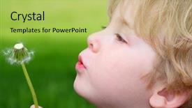  Presentation with allergy - PPT theme enhanced with children allergy - wishes background and a yellow colored foreground