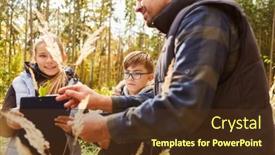  Presentation with rangers - Presentation theme enhanced with children-and-forest-rangers background and a tawny brown colored foreground