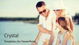  Presentation with summer celebration - Cool new PPT layouts with children and people concept - happy backdrop and a lemonade colored foreground