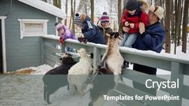  Presentation with children - Audience pleasing PPT layouts consisting of children and two adults feed backdrop and a gray colored foreground