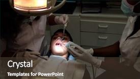  Presentation with dentist - PPT theme enhanced with view of notre dame de background and a  colored foreground.