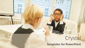  Presentation with office room - Theme having children-as-business-people-conduct background and a lemonade colored foreground