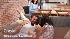  Presentation with father - Beautiful presentation theme featuring children as mother work backdrop and a violet colored foreground