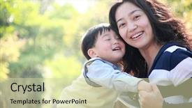  Presentation with chinese chinese - Amazing slides having children asian - chinese boy and his mother backdrop and a soft green colored foreground