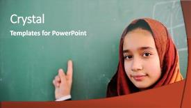  Presentation with arabic children - Beautiful PPT layouts featuring red santa s sleigh with backdrop and a wine colored foreground