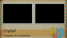  Presentation with scrapbook - Amazing slides having children baptism - decorative template with photo frame backdrop and a coral colored foreground