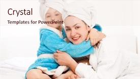  Presentation with year transfer - Cool new presentation theme with children bath - beautiful young mother and her backdrop and a lemonade colored foreground