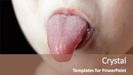  Presentation with human behavior - Slide set featuring children behavior - little human baby child sticking background and a coral colored foreground