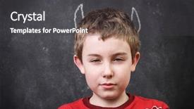  Presentation with teachers - PPT theme with children behavior - teachers worst nightmare background and a dark gray colored foreground