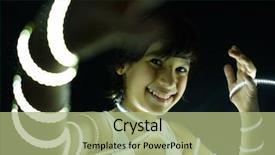  Presentation with led strip - Slide set with children bright - portrait of kid with led background and a mint green colored foreground