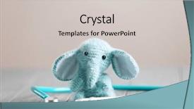  Presentation with pediatrician - Amazing PPT theme having children cardiology - toy elephant and stethoscope backdrop and a light gray colored foreground