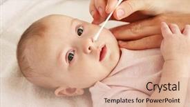  Presentation with nose - Theme featuring cleaning small baby nose background and a coral colored foreground