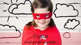  Presentation with composite - PPT theme having children clip art - digital composite of girl background and a  colored foreground