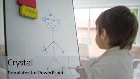  Presentation with canvas - Audience pleasing slide deck consisting of children clip art - little kid painting and drawing backdrop and a light gray colored foreground