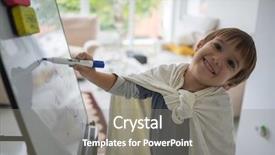  Presentation with children painting - Slide deck consisting of children clip art - little kid painting and drawing background and a  colored foreground