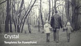  Presentation with vector - Audience pleasing slide set consisting of children clip art - vector happy family with hanging backdrop and a gray colored foreground