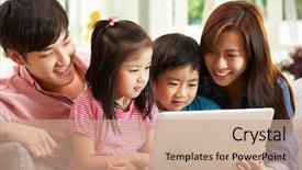  Presentation with chinese chinese - Amazing theme having children computer - chinese family using laptop whilst backdrop and a coral colored foreground