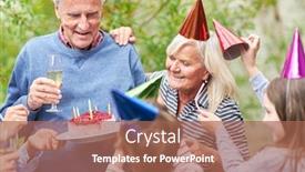  Presentation with children birthday - Audience pleasing presentation consisting of children-congratulate-their-grandfather backdrop and a coral colored foreground