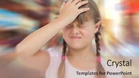  Presentation with street children - Slide deck consisting of children cross - little girl with headache background and a  colored foreground