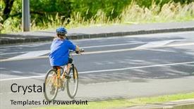  Presentation with child boy hold basket - Slides having children cross - young happy preteen child boy background and a mint green colored foreground
