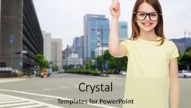  Presentation with black school children - Slide set having children crosswalks - education school and vision concept background and a soft green colored foreground