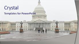  Presentation with blizzard - Beautiful presentation theme featuring children cycle symbol - capitol in blizzard - washington backdrop and a  colored foreground