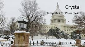  Presentation with blizzard - Colorful presentation theme enhanced with children cycle symbol - capitol in blizzard - washington backdrop and a  colored foreground