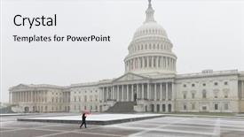  Presentation with blizzard - Presentation design featuring children cycle symbol - man struggling to walk background and a  colored foreground