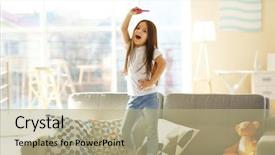  Presentation with abstract beautiful black pink glitter - Presentation consisting of children dance - beautiful little girl singing background and a mint green colored foreground