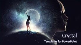  Presentation with closed - Cool new PPT layouts with children dance - little girl dreaming with closed backdrop and a wine colored foreground