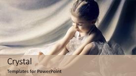  Presentation with military shoes - Audience pleasing slide set consisting of children dance - little girl trying on ballet backdrop and a coral colored foreground