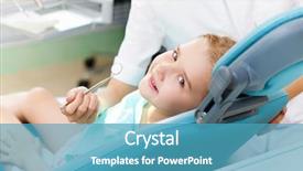  Presentation with office - Slide deck consisting of children dental - little girl sitting background and a teal colored foreground