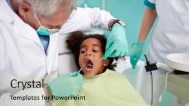 Presentation with black senior citizen - PPT theme featuring children dental - male senior dentist repairing black background and a  colored foreground