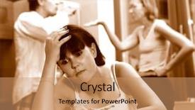  Presentation with conflict - Cool new presentation with family quarrel backdrop and a coral colored foreground