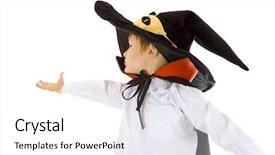  Presentation with wizard - Presentation consisting of children drama - portrait of a boy background and a white colored foreground