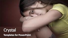  Presentation with disabled people lonely girl - Presentation design enhanced with children drama - sad and lonely girl background and a tawny brown colored foreground