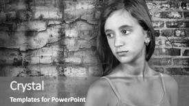 Presentation with disabled people lonely girl - Slide deck enhanced with children drama - sad and lonely teenage girl background and a gray colored foreground