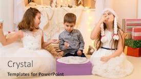  Presentation with play children - Amazing presentation having children-drink-tea-eat-cookies backdrop and a lemonade colored foreground