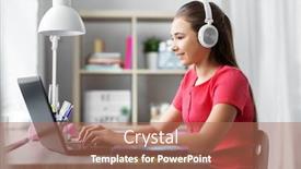  Presentation with children education - Beautiful PPT layouts featuring children-education-and-distant-learning backdrop and a coral colored foreground